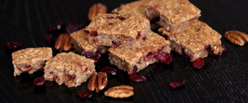 smeuïge haverrepen met appel, cranberries en pecannoten