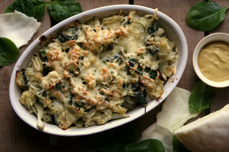 KAROLA'S KITCHEN * gegratineerde witte kool met een mosterd-ricottasausje