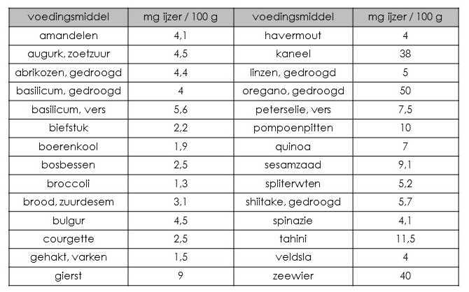 Karola's Kitchen - ijzer in voeding - Karolien Olaerts